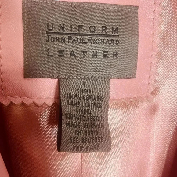 Uniform John Paul Richard Genuine Lame Leather Jacket - Picture 3 of 11
